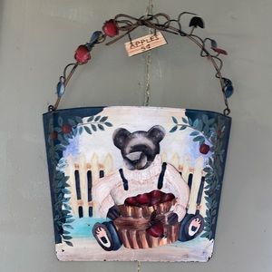 Vintage Hanging metal basket